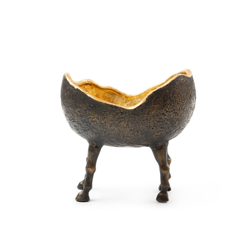 Belmont Metal Decorative Bowl, Bronze/Gold Leaf