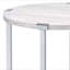 Table de bout en chêne blanc et chrome Brecon
