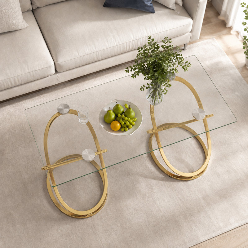 Table basse Modern, Doré