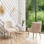 Chaise d'appoint en velours beige Baudel-1563904545