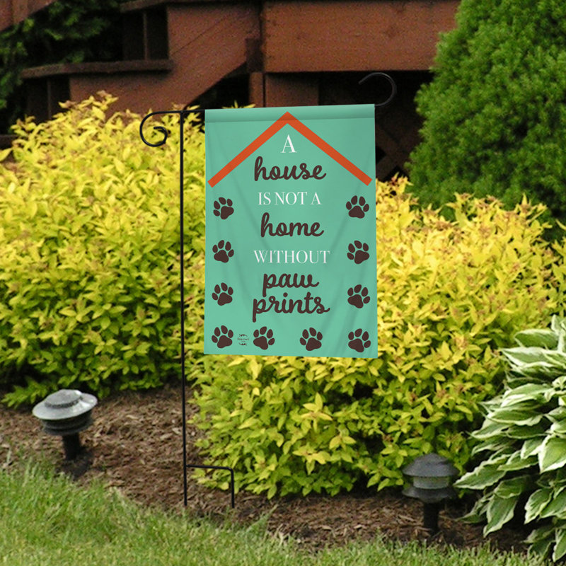 Drapeau de jardin Pawprints Home