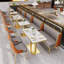 Banc rembourré en similicuir Light Luxury