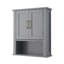 Church Strett Removable Two-Door Wall Cabinet with Adjustable Shelves and Open Lower Shelf for Bathroom Storage