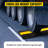 Cable Protector Ramp 40" L x 6" W x 1.2" H with 1 Channel, Rubber, 4-Pack Cable Cover Ramp, Black/Yellow, 22046 lbs Load Capacity Slip-Proof Surface