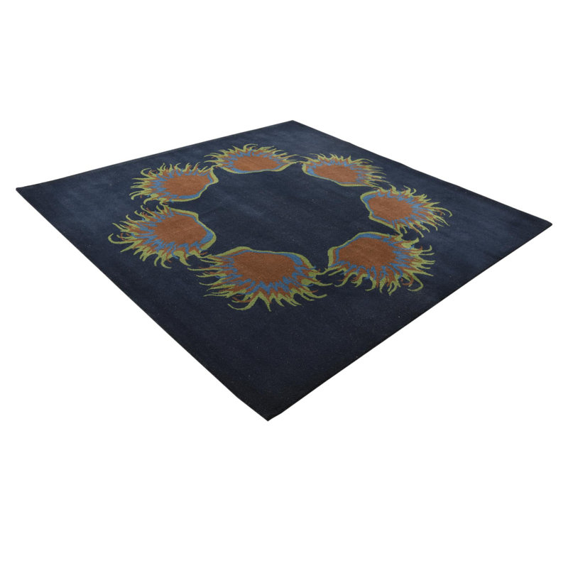 Square Jaycee Navy Blue Rug