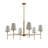Icarus Modern Black 6-Light Chandelier with White Fabric Shades-1549526310