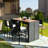 6 - Person Acacia Wicker Patio Dining Set with Rectangular Table