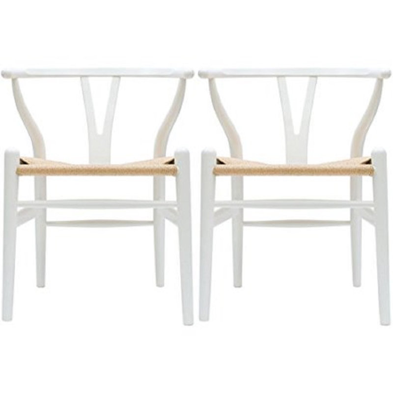 Chaise en bois Nat, Blanc