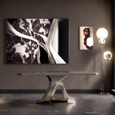 Modern high-end black dining table