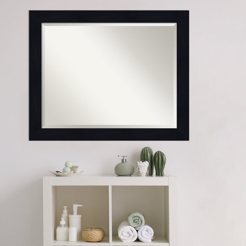 Prynne Flat Mirror, 26" H x 32" W, Navy