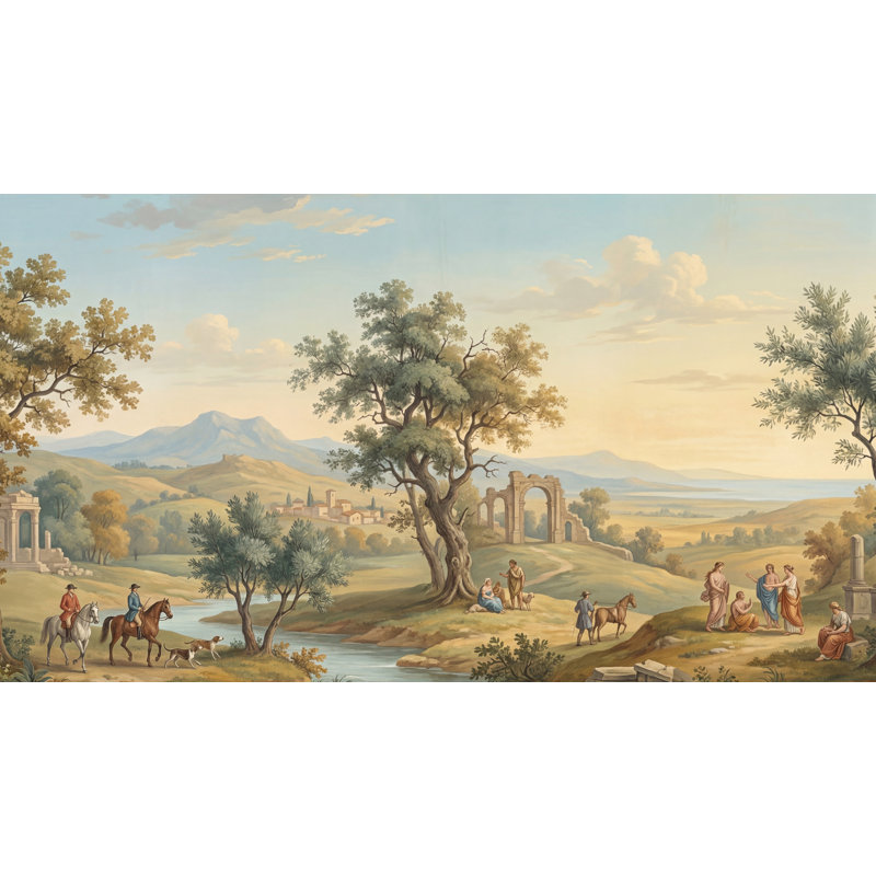Murale pastorale classique, Non-Woven Nonpasted, 200 po x 120 po