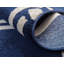 Tapis bleu marine à motif géométrique Cand-715818520