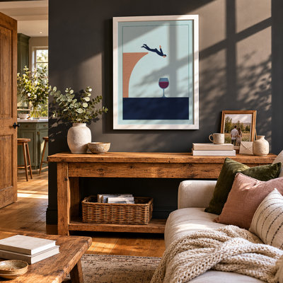 Diver Above Glass Minimalist - Print