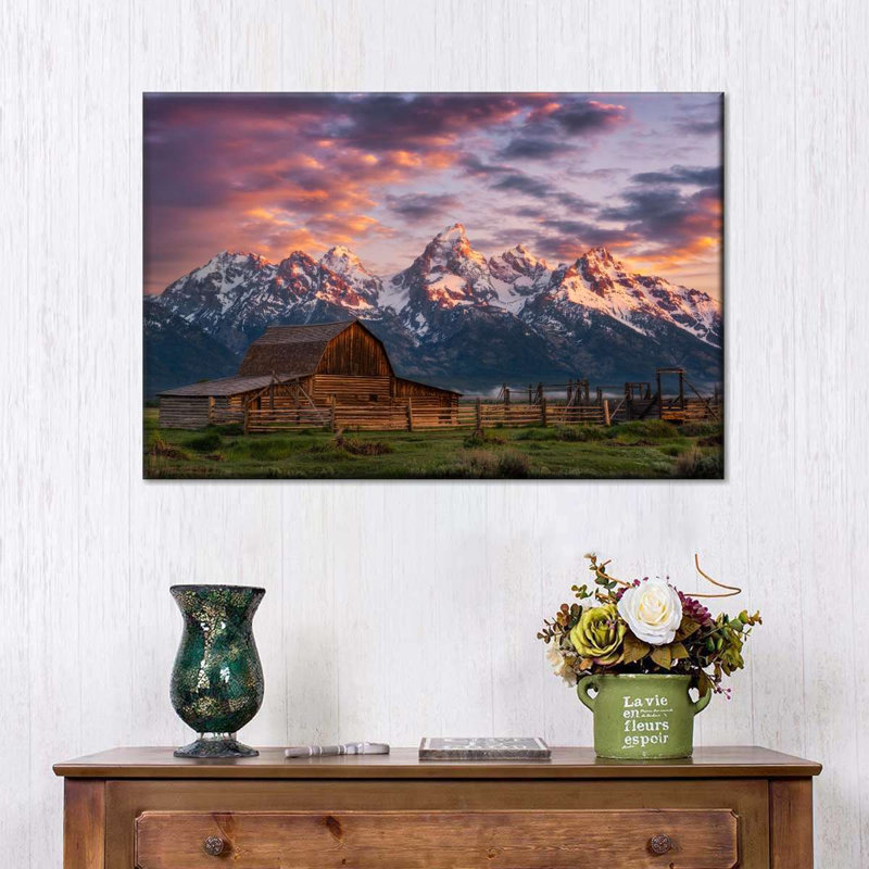 Barn Barn John Moulton, reproduction sur toile, H 8 po x l 12 po x P 1 po
