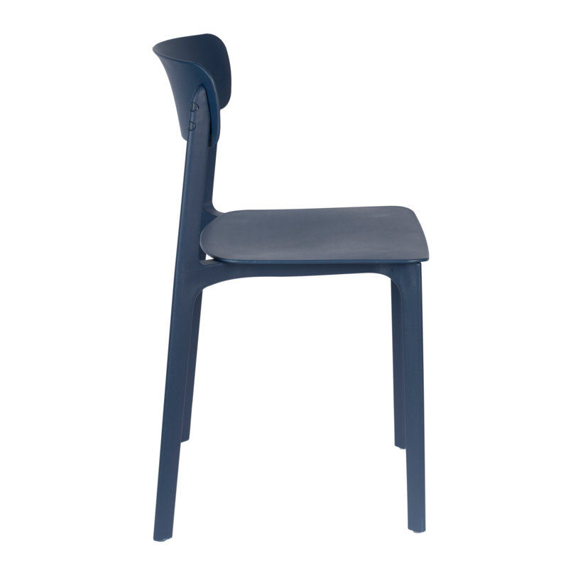 Outdoor Dining Side Chair, Blue