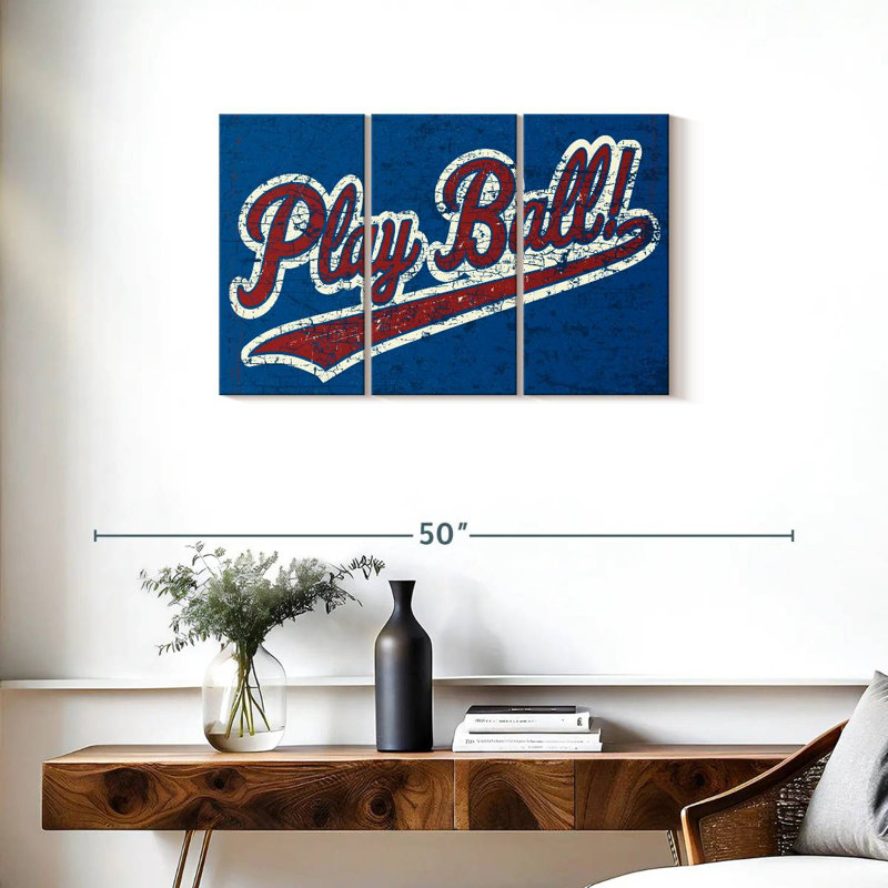 Kema Play Ball Wall Sign, 20" H x 33" W