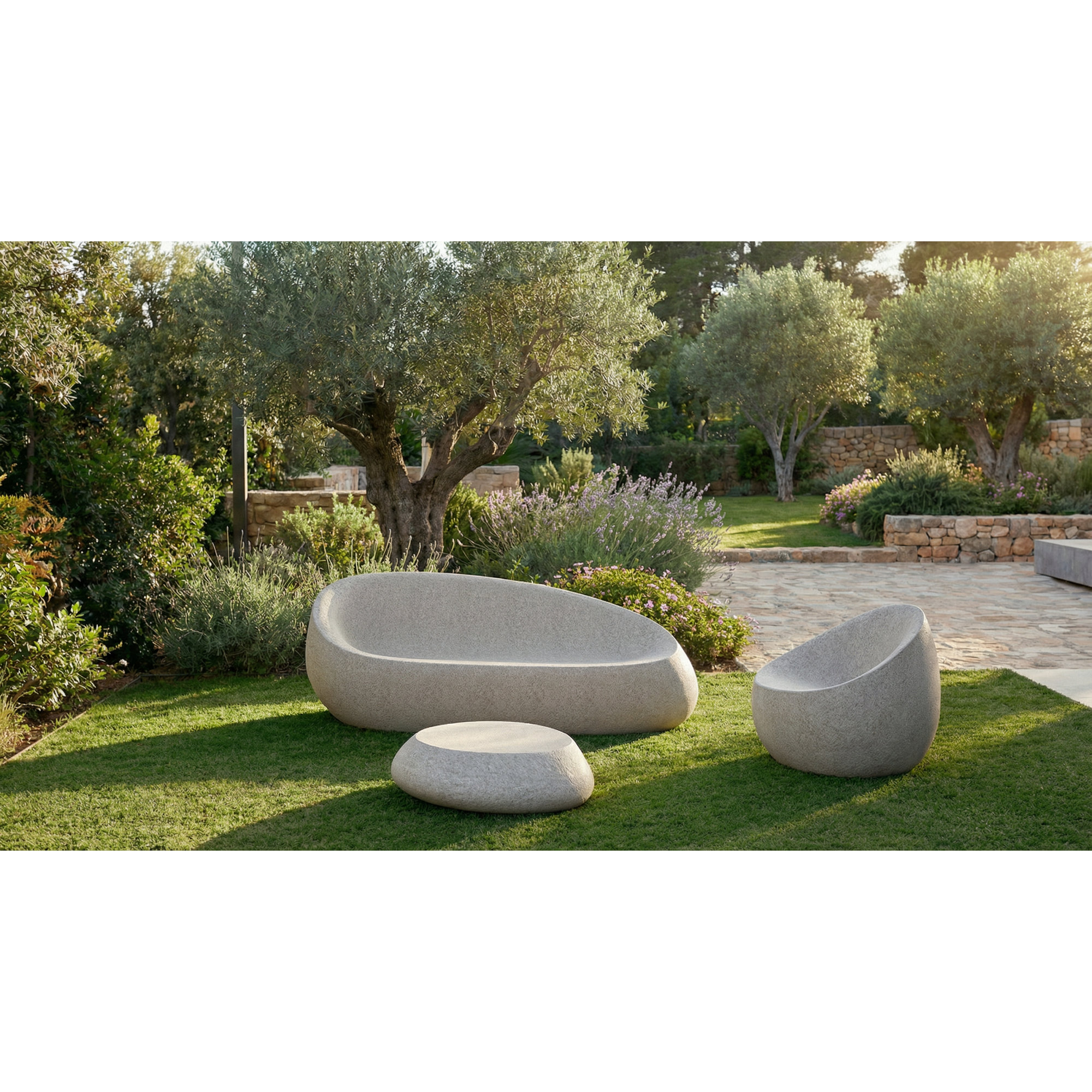 Plastic Outdoor Lounge Chair, Camel