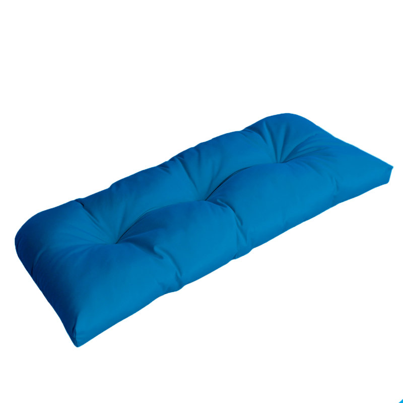 Kippie Sunbrella Outdoor 5'' Bench Seat Cushion, Canvas Pacific Blue Sunbrella® Canvas