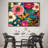 Bold and Colourful Vibrant Floral Pattern Canvas Extra Large Framed Wall Art Print Decor (Framed Assembly Required)-105076078