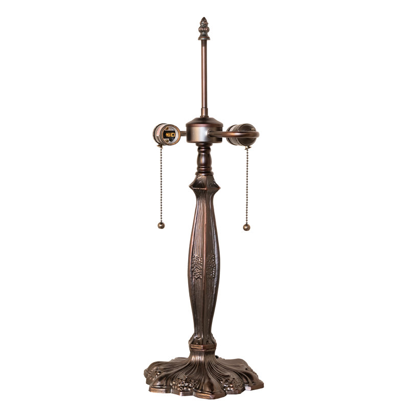 24" High Hex Berry Flowers 2 Light Table Base