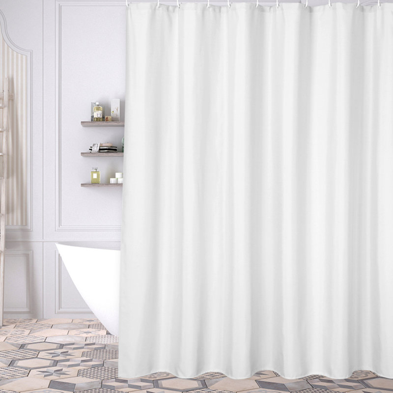 Waterproof Polyester Shower Curtain | Anti-Mould, Durable & Easy-Clean for Showers & Bathtubs – Elegant Bathroom Decor, White