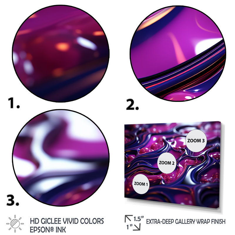 Décoration murale en marbre rose et mauve Essence IV - marbre, Cadre flottant noir, H 24 po x l 32 po x P 1 po