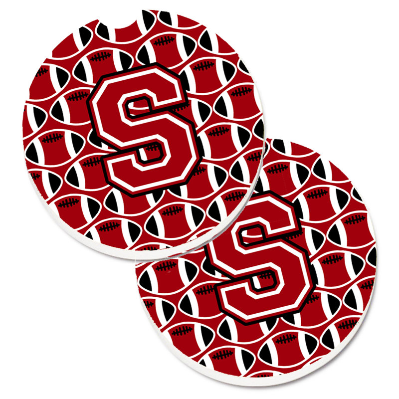 Sous-verre de football, S, Cardinal / blanc