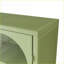 Armoire murale moderne en fer et verre trempé vert moderne avec rangement à 3 niveaux Motif tissé | Peu encombrant-1598810962