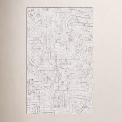 Ashwin Brown Ivory Hand-Tufted Abstract Rug