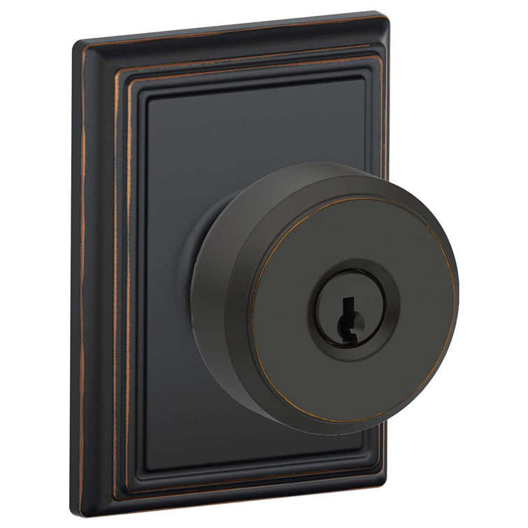 Bowery Keyed Door Knob with Addison Rosette