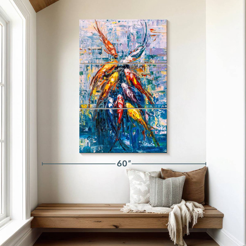 Brampt Abstract Koi Fish, 50" H x 32" W