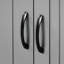 Armoire de rangement grise pour salle de bain - 4 portes, 1 tiroir, poignées en métal faciles à installer, plusieurs compartiments