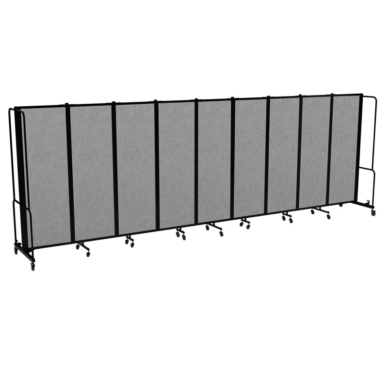 Paravent mobile de qualité supérieure Otis Sound Dampening, structure noire, 9, Noir