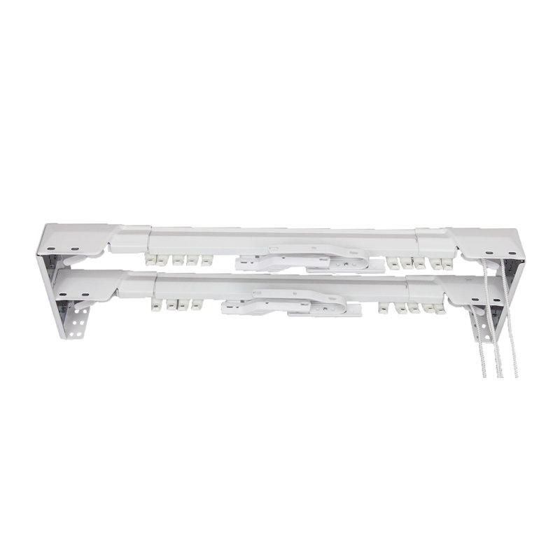 Bembry Adjustable Double Curtain Rod, l 48 po à 84 po, Blanc
