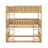 Twin-Sized Triple-Decker Rubber Wood Bunk Bed, Complete With Ladders And Guardrails-1723341389