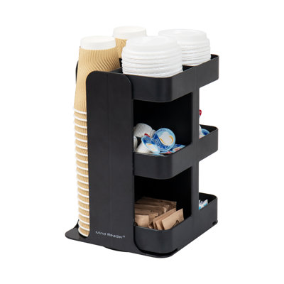 Carrousel à condiments, lecteur de comptoir, accessoires de bar à café, cuisine, agitateurs, L 8 po x l 8 po x H 12 po Mind Reader