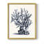 Bleu antique Coral II, reproduction encadrée - bois massif-1978656372