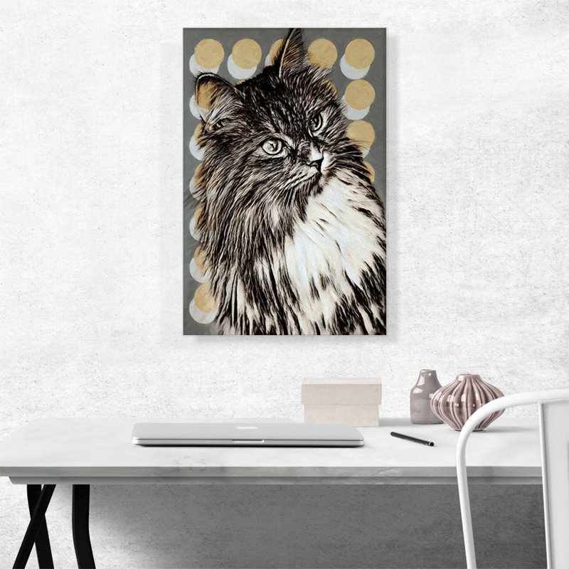 «Maine Coon Cat Breed», reproduction d'art sur toile tendue, H 26 po x l 18 po x 1,5 po