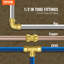 Raccords de tuyaux 1/2 "25PCS (droits, coudes, tés) à emboîter pour système d'air