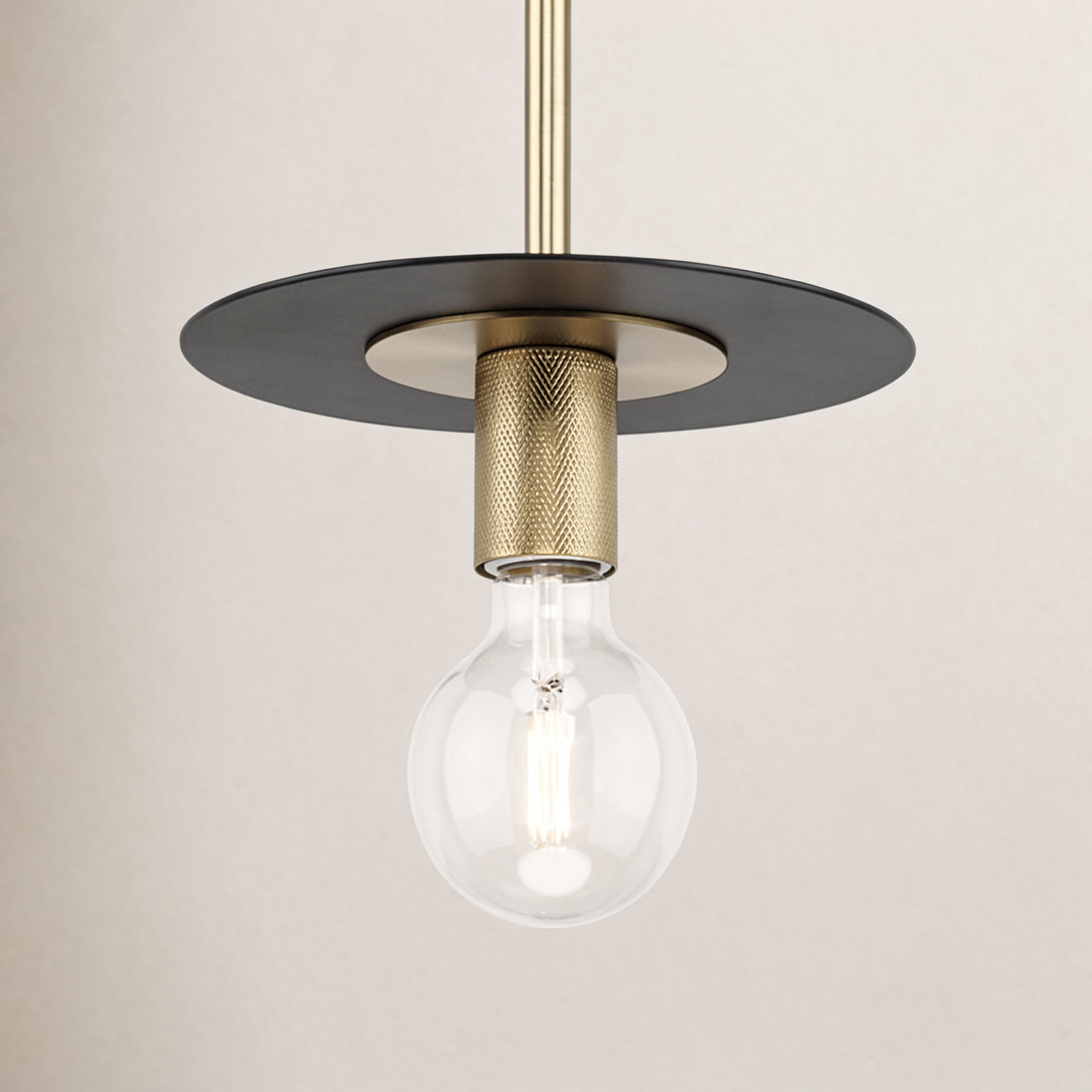 Single Light Dimmable Pendant, Brushed Bronze