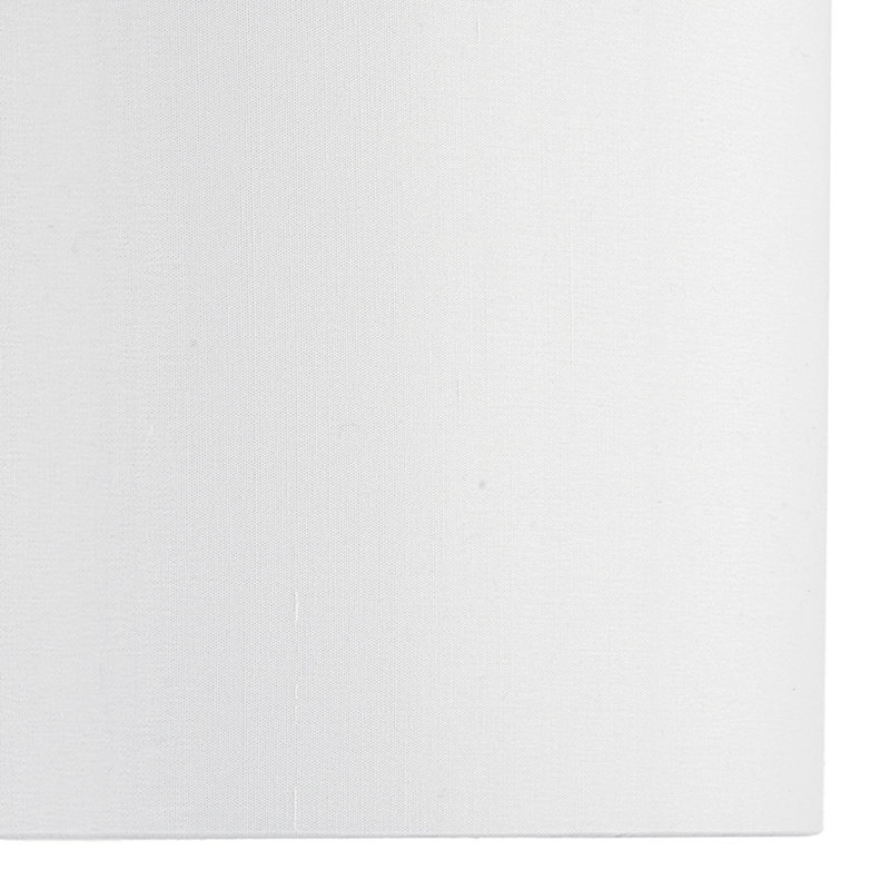 Zeppelin 20cm H Silk Drum Lamp Shade in Ivory
