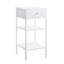 Table de chevet, avec un tiroir et 2 tablettes de rangement, peu encombrante, moderne-577031038