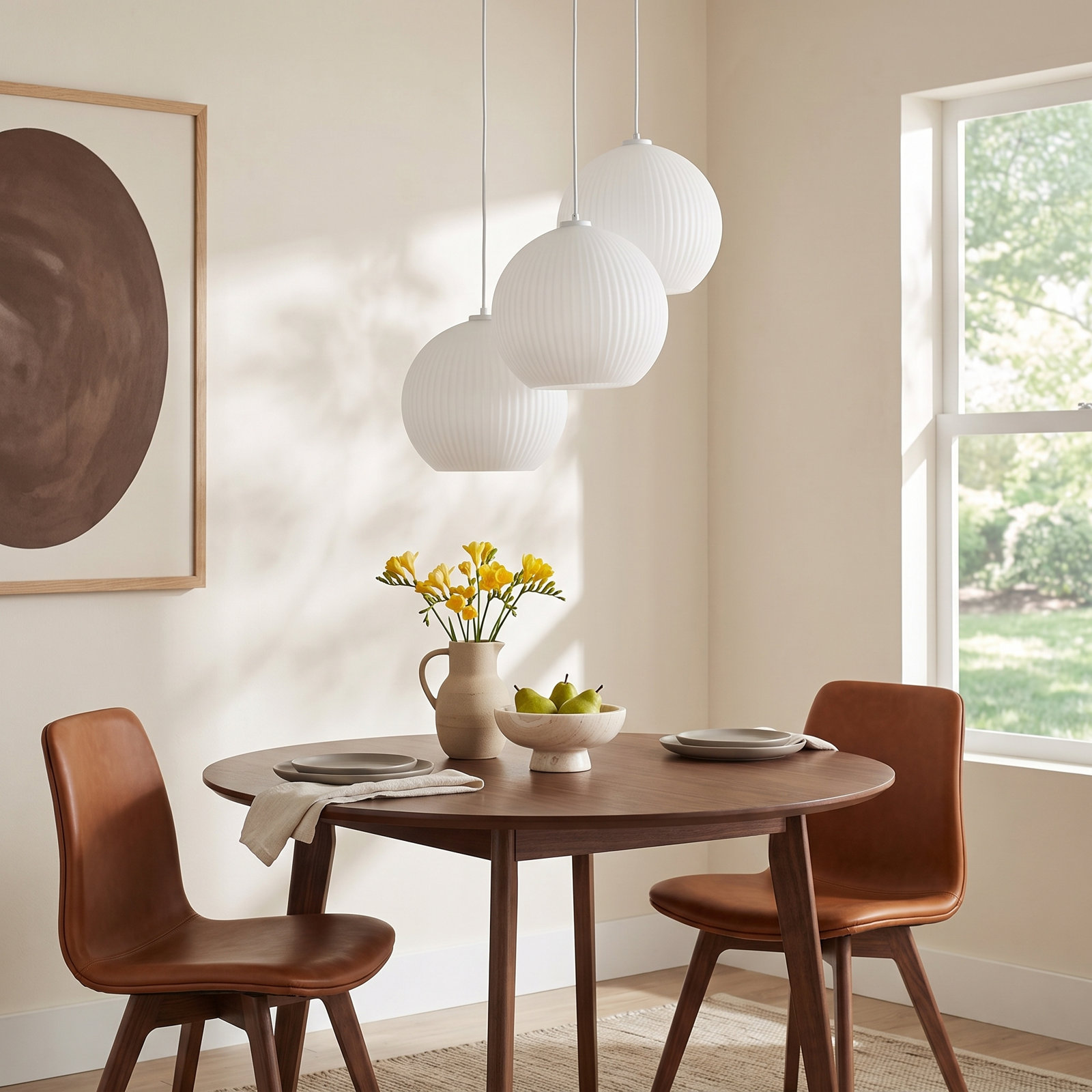 Darus 3 Light Glass Dimmable Pendant