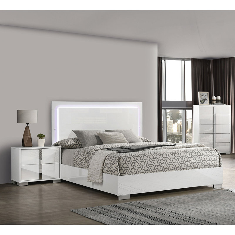 Table de chevet, blanc, Blanc