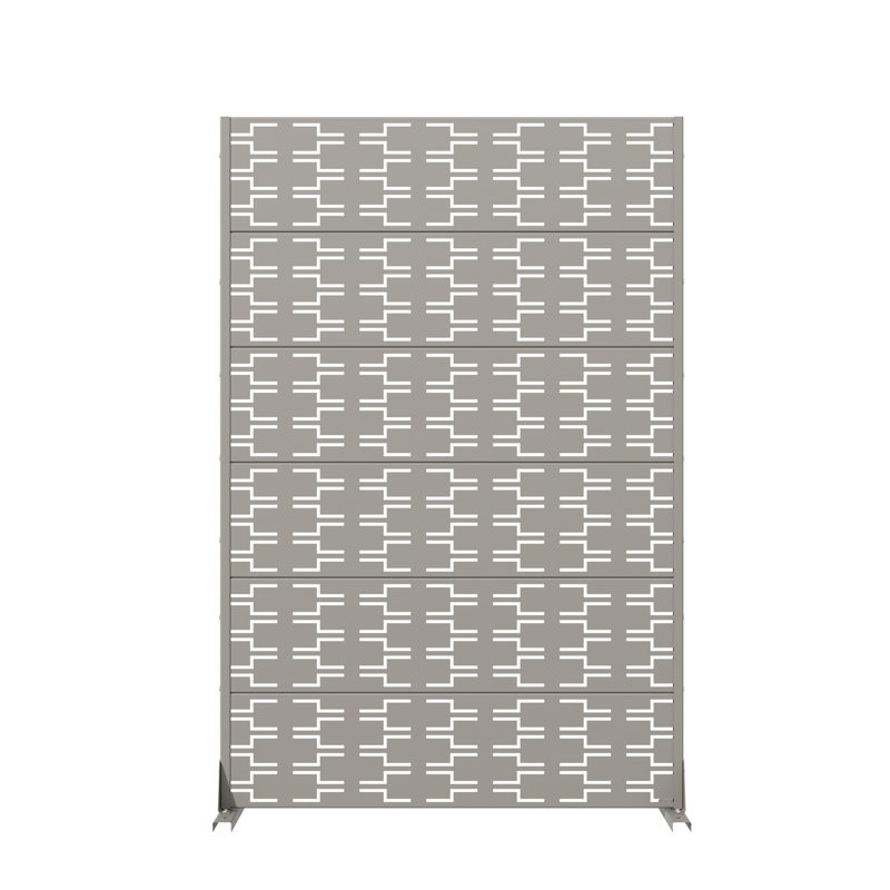 Écrans d'intimité 72 po x 47 po x 16 po de forme rectangulaire en forme de brique, Gris