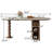70.87" L Foldable Oval Dining Table with Storage, Extendable Kitchen Table, Sintered Stone Tabletop & Wood Base Dining Table