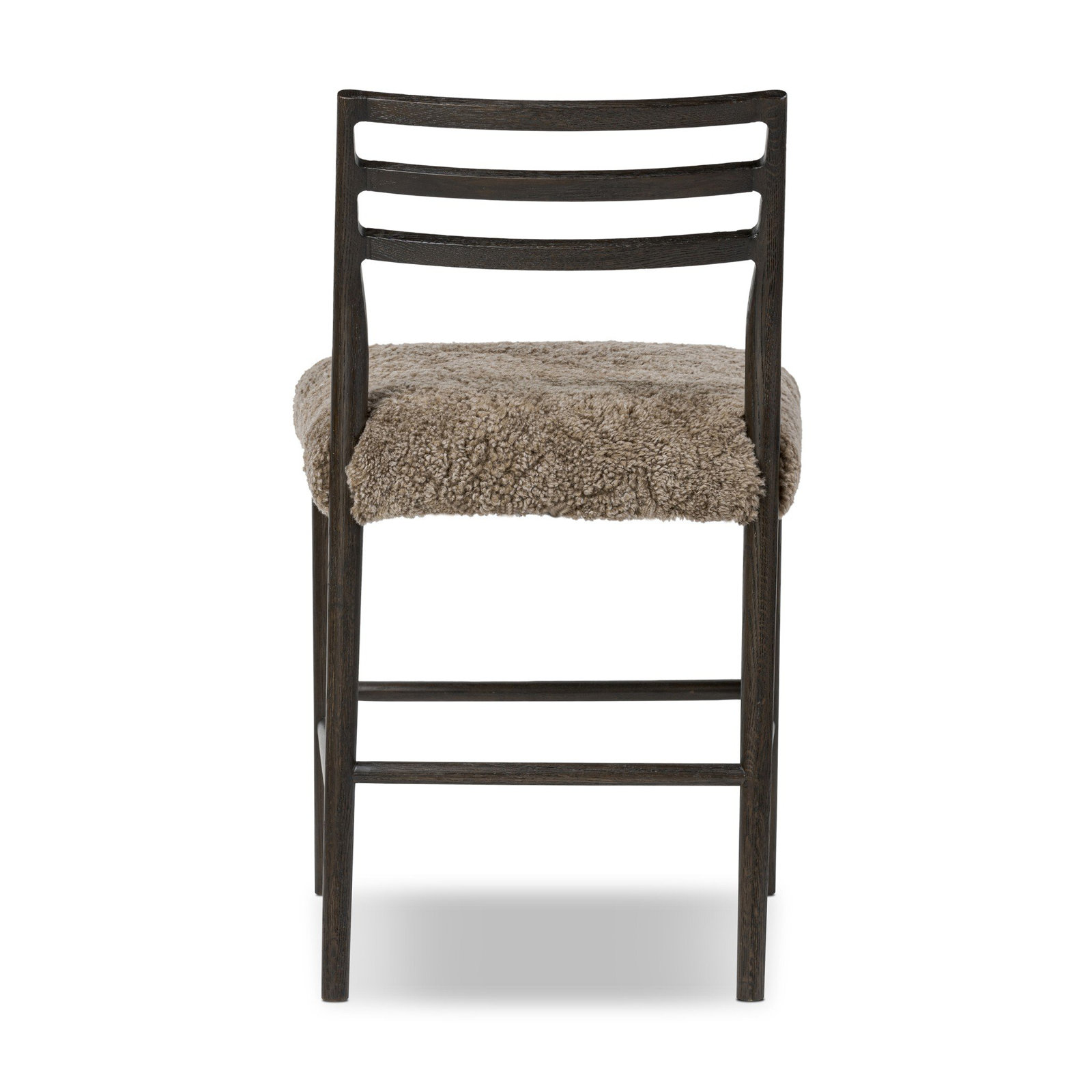 Lindyn Stool, Counter Stool (26.25" Seat Height), Light Carbon, Taupe Shearling