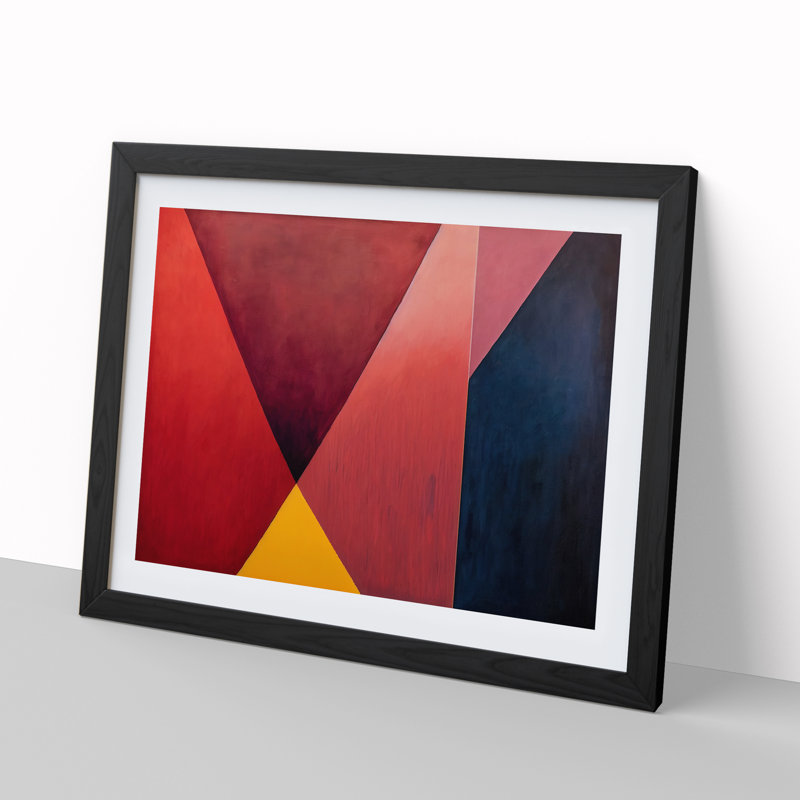 Single Picture Frame Painting, 34cm H x 46cm W, Black Framed