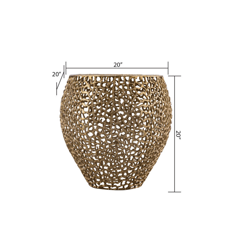 Table d'appoint Glowing Gold, Doré