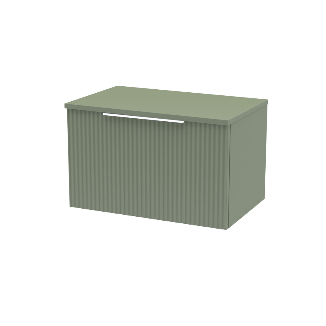 Fluted 600mm Wall Hung Single Vanity with Worktop
